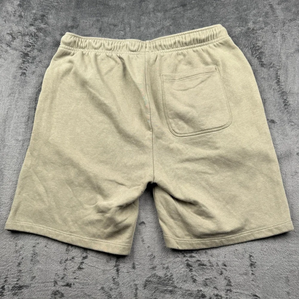 Hurley Fleece Sweat Shorts Mens Medium Olive Green Logo Drawstring Excellent